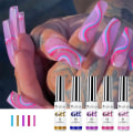 Miniatyrbilde 5 av 5: 12 farger trådlim 3D-malt negletrådlim nail art tråd lim krok tråd sett A2