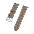 Miniatyrbild 5 av 8: Smart Watch Watch Klockarmband Läder Smart Watch Tillbehör för IOS Watch Series SE 8 7 6 5 4 3 2 1 42mm 44mm 45mm Grå