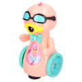Miniatyrbillede 3 af 8: Kid's Elektrisk Boblemaskine Automatisk Boblemaskine Tegnefilm Duck Boble Blæser med Lys