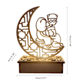 Miniatyrbillede 2 af 8: Træ LED-lampe Ramadan-dekoration Bærbar Eid Ramadan LED-nattelys Bordpynt Ideel til Eid Ramadan-dekoration