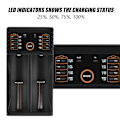 Miniatyrbilde 4 av 8: Liitokala Lii-202 USB-batterilader for 18650 / 18490 / 18350 / 17670 / 17500 / 16340(RCR123)