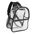 Miniatyrbillede 8 af 8: PVC Transparent Rygsæk Bærbar PVC Lynlås Design Høj Kapacitet Klar Rygsæk til Skole Sort
