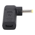 Miniatyrbild 8 av 8: Adapter Typ-C hona till DC hane armbåge Liten volymomvandlare för bärbar dator PD laddning