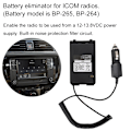 Miniatyrbillede 8 af 8: Bilbatterieliminator til ICOM Radio IC V80 IC V80E IC F3003 IC F4003 IC T70E
