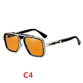 Miniatyrbilde 5 av 8: Kvadratiske Aviator Solbriller UV-beskyttelse Retro Designer Pilot 70-tallet 80-tallet Menn Kvinner C4