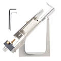 Miniatyrbillede 1 af 8: Aluminiumslegering Pil Fletching Jig Justerbar DIY Feather Stick Tool Bueskydning tilbehør
