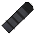 Miniatyrbillede 6 af 8: 7,2W Solpanel Foldebart Bærbart Solar Opladerpanel med USB Interface til Telefonopladning Sort
