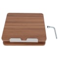 Miniatyrbillede 1 af 8: Bærbar computerstativ i træ Komfortabel Ergonomisk Regulerbar Design Aluminiumslegering Dybt træfarvet Kontorbeslag til bærbar computer