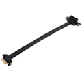 Pikkukuva 8 / 8: PCIE 3.0 1X jatkekaapeli 90 asteen oikean kulman PCIE Riser -kortti nauhajatke täydellä nopeudella 20 cm / 7,9 tuumaa
