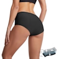 Miniatyrbild 1 av 7: Badkläder Dam High Waist Board Shorts för Simning XXXXL Svart