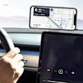 Miniatyrbillede 5 af 8: Magnetisk Biltelefonholder Justerbar Universal Instrumentbræt Teleskopisk Beslag Udskiftning til Tesla Model 3 Y X S Lysegrå