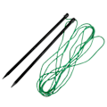 Pikkukuva 7 / 8: Golf Alignment Sticks Lasikuitukeinu Putting String Tapit Suunta Harjoitus Apuvälineet Musta