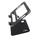 Miniatyrbild 5 av 8: Hopfällbar bärbar datorstativ Höjdjusterbar kolstål Notebook Riser Hållare Laptop Riser för skrivbord Svart