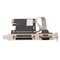 Miniatyrbillede 8 af 8: PCIe til RS232 udvidelseskort 9-pin seriel 25-pin parallel port Combo 2,5 Gbps PCIe Com Port Adapter til Printer POS Automation