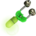 Miniatyrbilde 5 av 8: 20 stk LED natt fiskestang bitt agn alarm lys med doble bjeller Ring fiskebitt alarm indikator