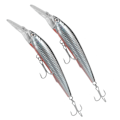 Miniatyrbilde 3 av 8: 2 stk kunstig plastsimulering dypdykking Minnow lokke agn fisketilbehør4#