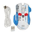 Miniatyrbilde 1 av 8: Spillmus 2.4G Trådløs Bluetooth 3 Moduser 5 Justerbar DPI Spillmus med 11 RGB Lys for Windows for Android for iOS Hvit