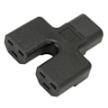 Miniatyrbilde 2 av 8: IEC320 C14 til dobbel IEC320 C21 strømadapter C14 hann til dobbel C21 hunn 1 i 2 ut strømadapter 125V-250V