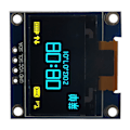 Miniatyrbild 3 av 8: Gul Blå Dubbelfärgad 3,3V 5V 0,96tum organisk LED-skärm Organisk LED-displaymodul IIC I2C seriell skärm