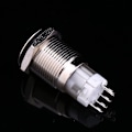 Miniatyrbild 4 av 6: Auto 16mm 1NO 1NC Anslutning 12V Metall LED Vippströmbrytare Låsande Tryckknapp LJ