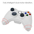 Miniatyrbild 7 av 8: Gamepad för Xbox 360 Controller Joystick Trådlös Controller Bluetooth Wireless Game (Vit)