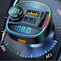 Miniatyrbild 5 av 8: FM-sändare Bluetooth Dubbel USB Bil Laddare 7 Färger Hög Prestanda Stereo Universal Passform för Bilar