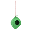 Miniatyrbillede 1 af 8: Hængende fuglefoderbeholder cirkulær kuppel sofistikeret look filt klud fuglefoderbeholder med snor til have gårdhave altan grøn