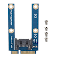 Pikkukuva 1 / 7: mSATA - SATA -sovitinkortti Mini SATA - 7pin SATA MPCIe -laajennus SATA vaakasuuntainen