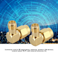 Miniatyrbillede 8 af 8: 2 STK SMA hun til SMA han retvinklet adapter RF koaksial adapter konverter konnektor