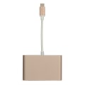 Pikkukuva 1 / 8: USB 3.1 Type C - VGA-sovitin Hub PD 3 in 1 -telakointiasema alumiinia Type C - VGA-sovitin ruusukulta