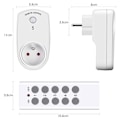 Miniatyrbilde 3 av 7: FBA Monopolys ES9939F Smart Remote Socket 2 Drag 5 White Regulations (General European Standard)