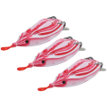 Miniatyrbillede 6 af 8: 3 stk pailletterkonvertering blød kunstig simulering slangehoved lokkemad fiskegrej1#