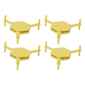Miniatyrbilde 7 av 8: 4 stk. sekskantede underlag - stilige, justerbare, flerbruks sekskantede underlag for drikkevarer og små gjenstander - gule