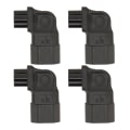 Miniatyrbillede 1 af 8: 4 stk IEC320 C14 til IEC320 C5 strømadapter 90 grader ret vinkel IEC320 C14 han til C5 hun strømadapter 250V