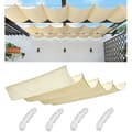 Uttrekkbart bølgeseil, rektangulær vanntett skyggeduk/nett, UV-solbeskyttelse 2x3m, kremhvit 2 x 3 m 2 x 3 m Crème