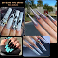 Miniatyrbild 4 av 5: Nail art nagelform blandad 12 stilar pappersfri handförlängning kristall nagelbit transparent nagelfilm 288st A2