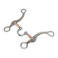 Miniatyrbilde 5 av 8: Heste Snaffle Bit Rustfritt Stål Rose Gullbelagt Heste Kneble Løs Ring Utendørs Hage Dyrking Heste Munn Bit