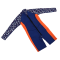 Miniatyrbilde 3 av 8: Dykkerdress for barn 2,5 mm Neoprengummi Nylon Langermet Blå Lilla Dykkerbadedrakt for barn 10 Str.