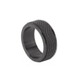 Miniatyrbillede 3 af 8: 8MM Herre Spinner Ring Lydløs Titanium Stål Cool Angst Ring til Angst Stresslindring Sort Nr. 11 65mm / 2.6in