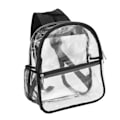 Miniatyrbillede 5 af 8: PVC Transparent Rygsæk Bærbar PVC Lynlås Design Høj Kapacitet Klar Rygsæk til Skole Sort