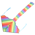 Miniatyrbild 6 av 8: Utomhus High-Density FRP Rod Frame Rainbow x Long Tail Kite Underhållningstillbehör