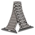 Miniatyrbillede 7 af 8: Urrem Fuld Rhinestones Rem Metal Armbånd Udskiftning Kompatibel til IOS Ur 42mm/44mm Sort