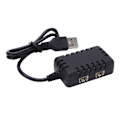 Miniatyrbild 2 av 8: 2-i-1 7.4V LiPo Batteribalansladdare Plast USB-laddare med indikatorlampa för Wltoys RC-bilar och båtar