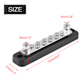 Miniatyrbillede 8 af 8: 10 Positioner Bus Bar Elektrisk Terminalforbindelsesblok med 2 Stud AC 130A DC 150A