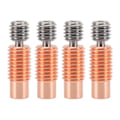 Miniatyrbild 1 av 5: 4st 3D-skrivare All Metal Heatbreak Professionell Kopparlegering Extruder Halsrörbyte för 3D-skrivartillbehör för V6