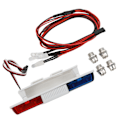 Miniatyrbillede 2 af 8: RC Bil LED Lys Fjernbetjening Crawler Simulation Flash Lampe Bar Hvidt Lys med 4 Lys Firkant