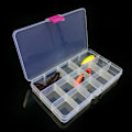 Miniatyrbild 5 av 8: 15 Fack Justerbar Plast Fiskedrag Krok Tackle Box Case Organizer