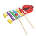Miniatyrbillede 3 af 8: Hånd Percussion Uddannelsesmæssig Massivt Træ Glatte Kanter Tidlig Læring Musikalske Instrumenter Legetøj til Drenge Piger Toddler Ladybug Form