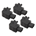 Miniatyrbillede 4 af 8: 4 stk IEC320 C8 til IEC320 C5 adapter retvinklet 2,5‑10A 250V computerstrømomformer til bærbar pc