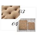 Miniatyrbillede 7 af 8: Stolesæde Pude Tyk Blød Elastisk Komfortabel Biscuit Form Plys Stolesæder til Kontor Spisestue Sofa Brun 40x45cm